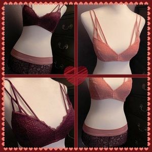 Victoria’s Secret Bra & Panty Set Burgundy Pink